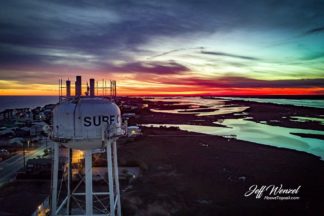 JW103: Surf City Water Tower Lava Flow Sunset