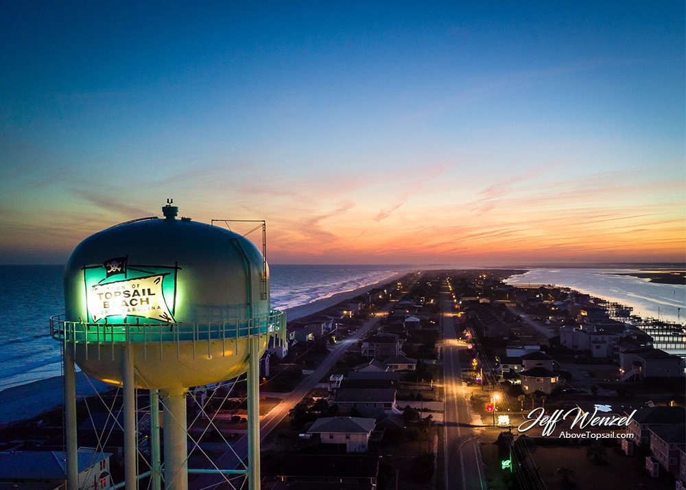 JW098: Topsail Beach Water Tower Sunset