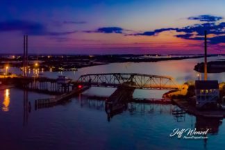 JW003: Swing Bridge Sunset at 90 Feet
