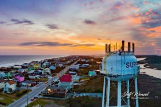 JW022: Surf City Water Tower Rainbow Sunset
