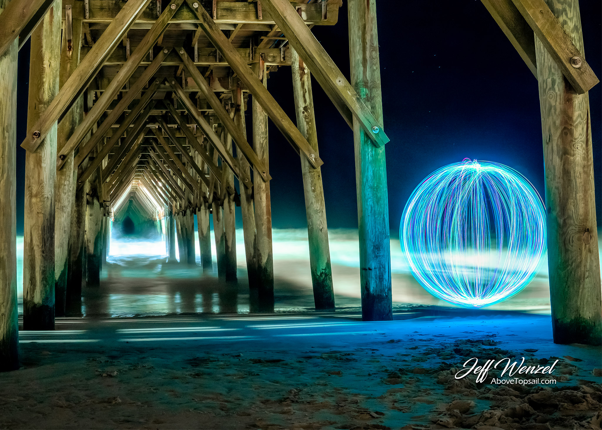 JW166 Under The Pier Blue Orb