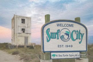 JW163 Surf City Missile Tower 3 Oil Painting