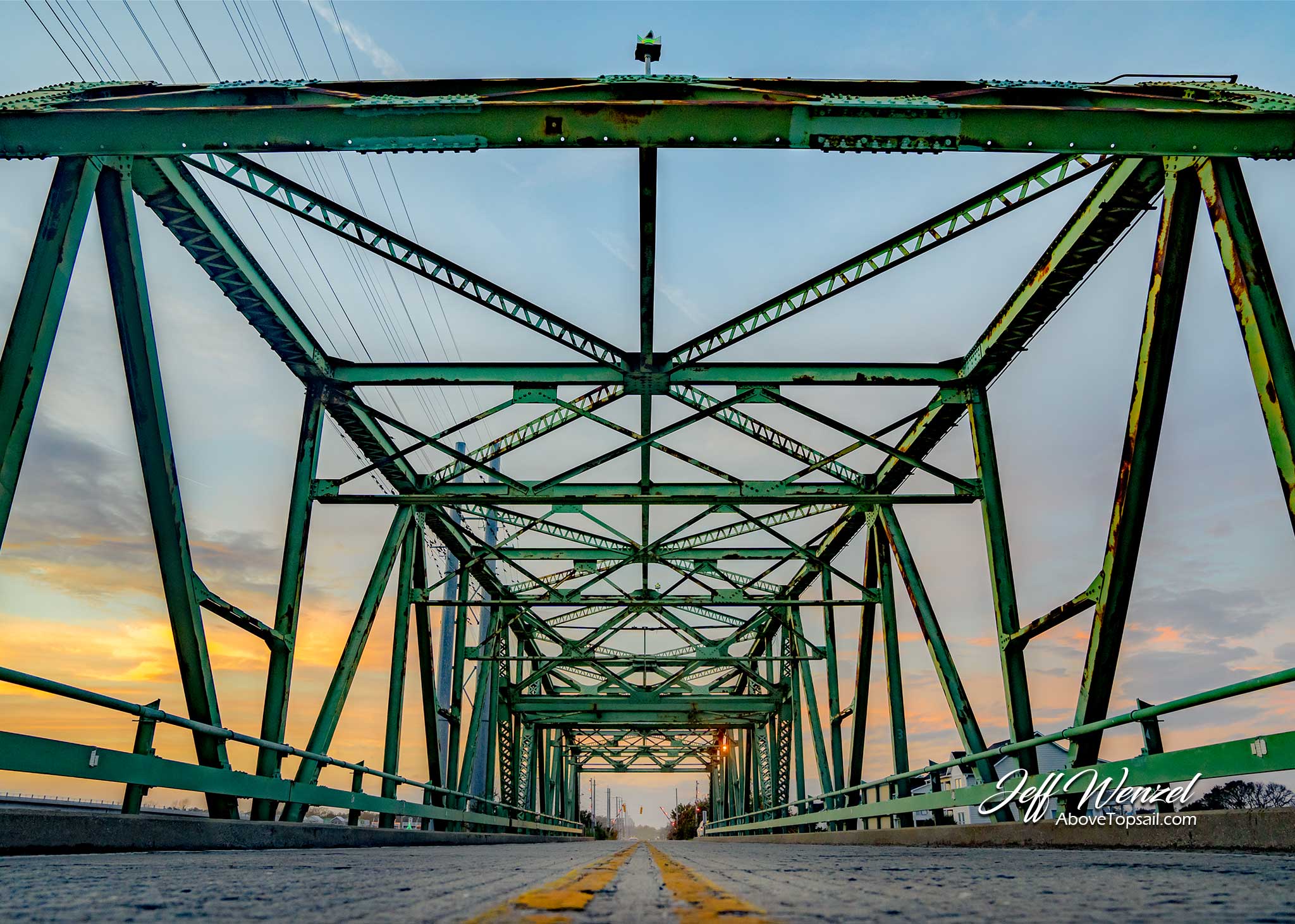 JW179 Swing Bridge Setting Sun