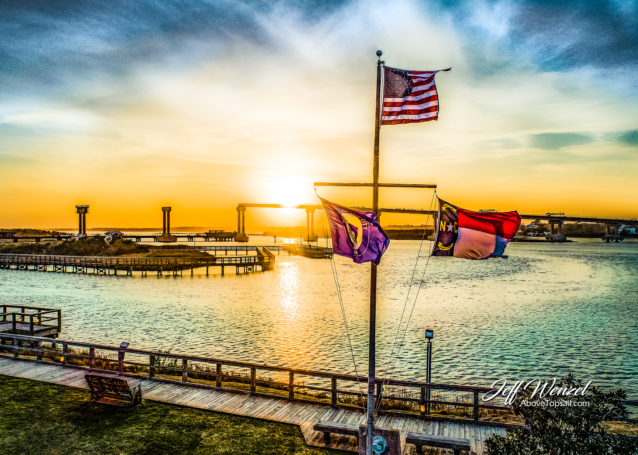 JW164 Soundside Park Construction Sunset